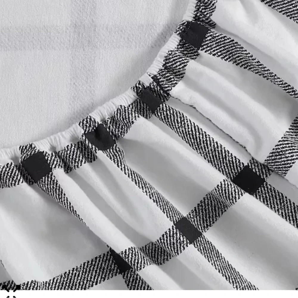 Eddie Bauer Black and White Plaid Bedding Sheets